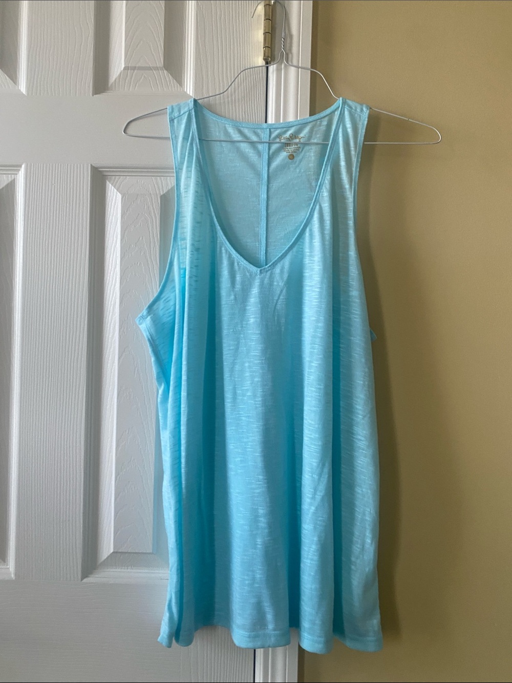 Lilly Pulitzer Light Aqua V-Neck Tank